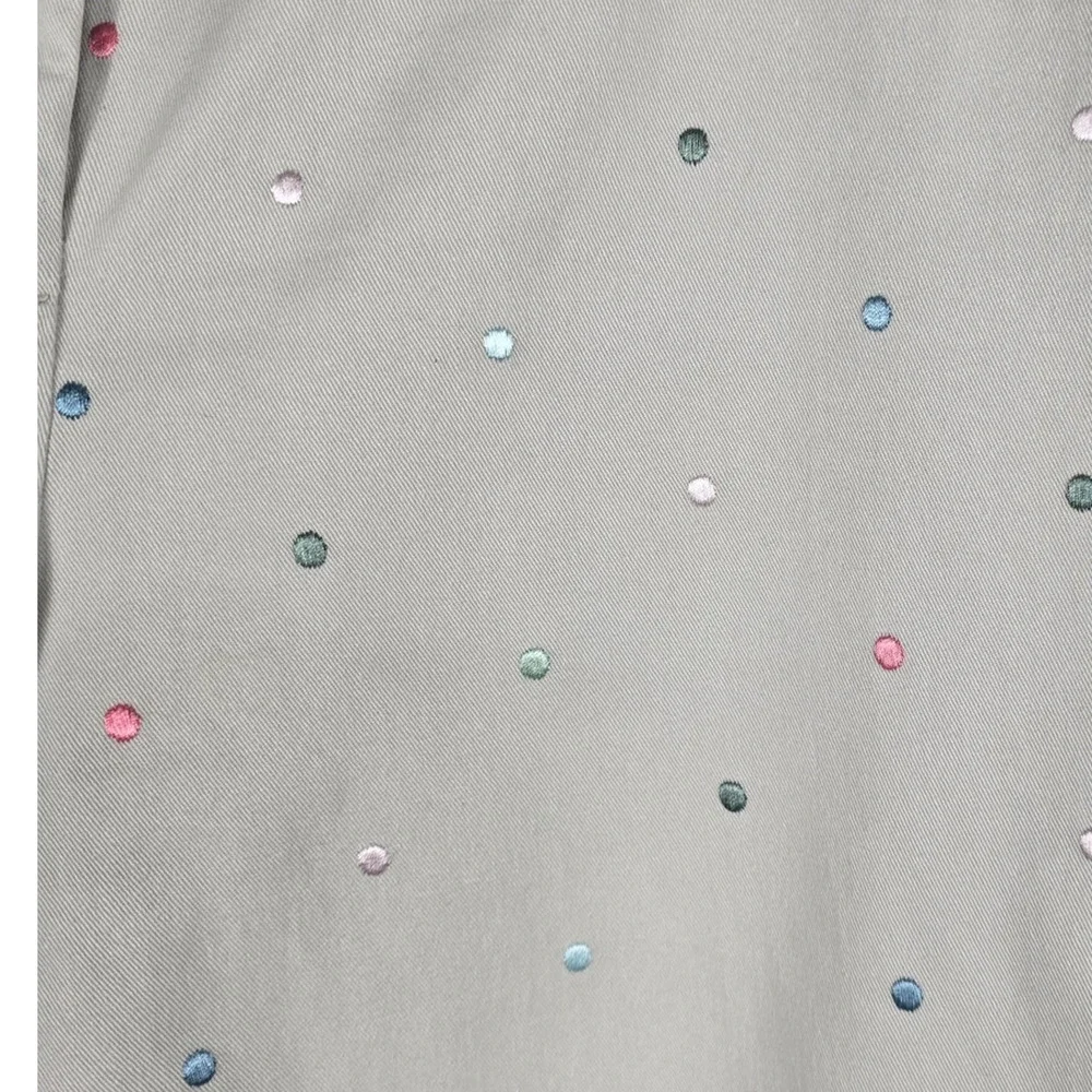 Talbots Beige Embroidered Colored Dots Women's Summer Shorts 14